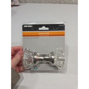 Tru Bolt Glass Door Knob 2 Inch Satin Nickel Ideal for‎ Upgrade or Replace